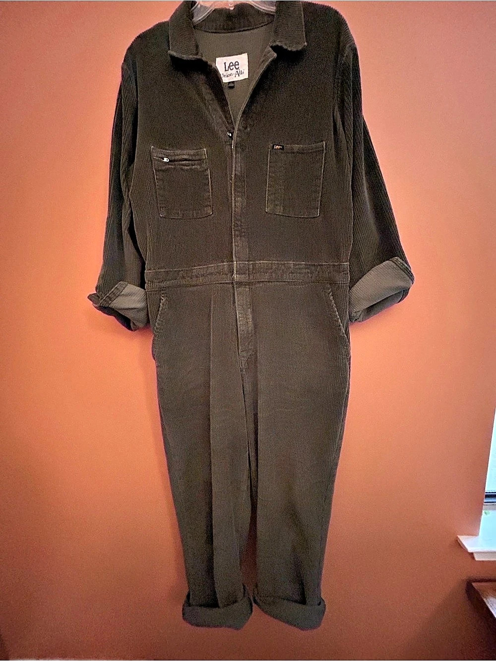 Lee Union-Alls Corduroy Utility Jumpsuit /Coveralls Size Large